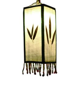 National Style Cloth Lantern With Tassel Creative Handmade Home Decor Painted Lamp Shade, White