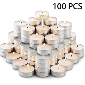 Votive Unscented Tea Lights Candles 100 Pack Bulk Tea Candles Small Votive Mini White Tealight Candles for Home Centerpieces Shabbat Weddings Emergenc