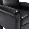 Accent Chairs, Comfy Sofa Chair, Armchair for Reading, Living Room, Bedroom, Office, Waiting Room, PU leather, Black