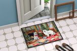 NEW American Eskimo Christmas Cookies Doormat Front Door Mat Indoor Outdoor Rugs for Entryway, Non Slip Washable Low Pile, 18H X 27W