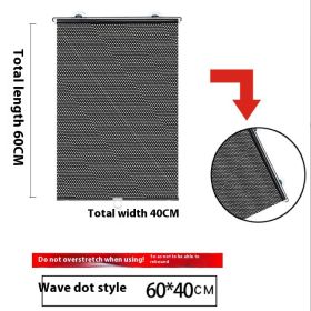 Household Window Sun Protection Punch-free Shading Balcony Shutter (Option: 40x60cm-Black dots)