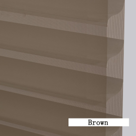 WELLSOURCE Manual 2"Shangri-la Blinds Non Blackout Light Filtering for Home, Office, Hotel, Club, Restaurant Custom Made Size (Color: Brown(Light Filtering), size: Custom Size)