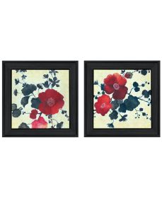 Trendy Decor 4U "Japanese Blossoms I" Framed Wall Art for Living Room, Wall Art Print for Home Decor, Bedroom Wall Art by JG Studio (Color: as Pic)